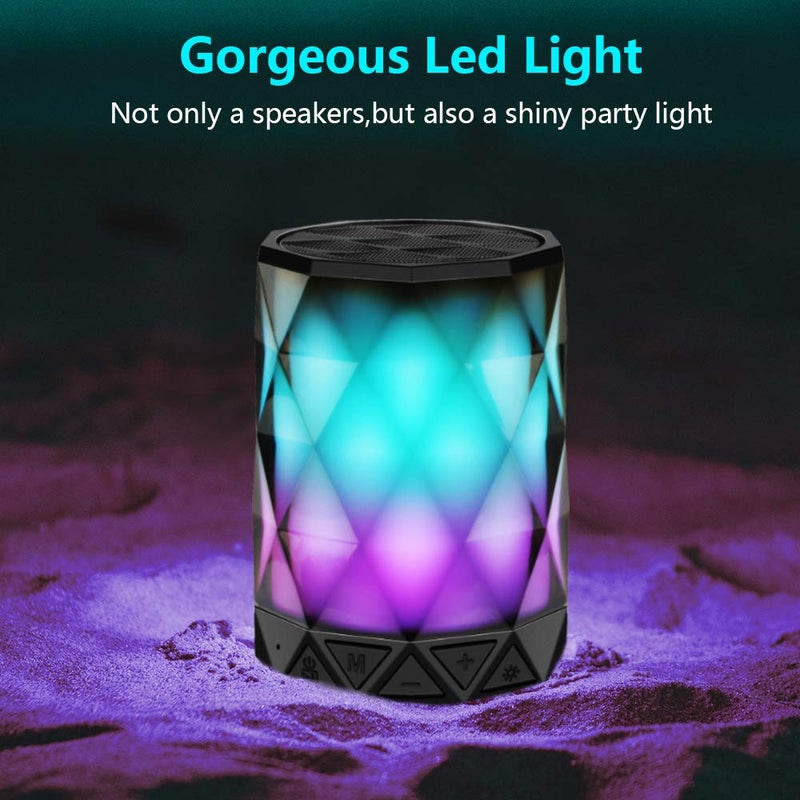 LFS Portable Bluetooth Speakers, Night Light Waterproof, Lightweight Portable Speakers for Travel, Pool, Beach, Biking, Kayak, Gifts for Kids, Women - Image 2